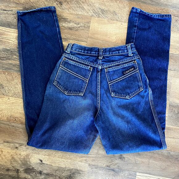 Vintage 80's Calvin Klein Women's High Rise Straight Leg Jeans 7x32 - Picture 15 of 16